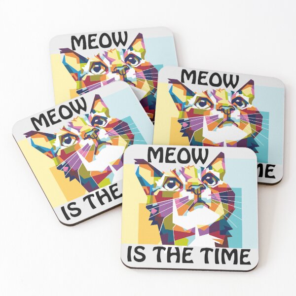 Item preview, Meow Is The Time - Full Color - Black designed and sold by NoMatterLab.