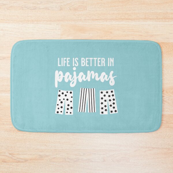 Item preview, Life is Better in Pajamas (Blue White) designed and sold by VicEllisArt.