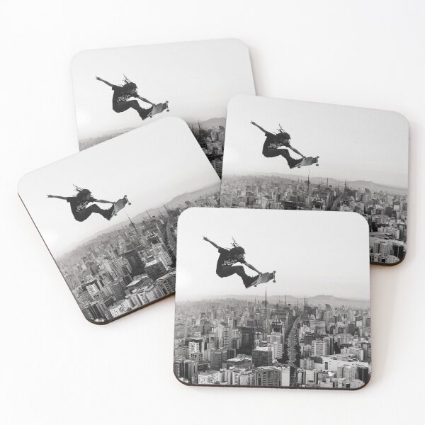 Item preview, Skateboarding stunt in city sky designed and sold by Shir-designs.