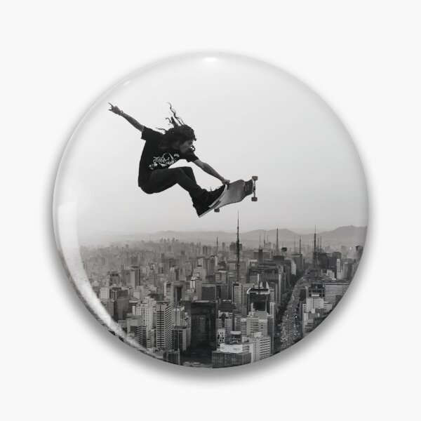 Item preview, Skateboarding stunt in city sky designed and sold by Shir-designs.
