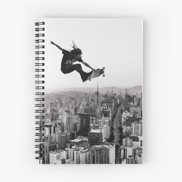 Item preview, Skateboarding stunt in city sky designed and sold by Shir-designs.