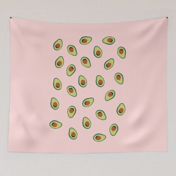 Item preview, Avocado lover pattern on baby pink designed and sold by MNCO.