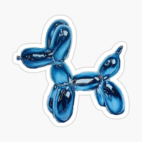 blue balloon dog Sticker