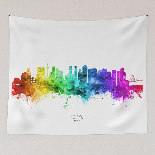 Artikelvorschau, Tokyo Japan Skyline entworfen und verkauft von ArtPrints.