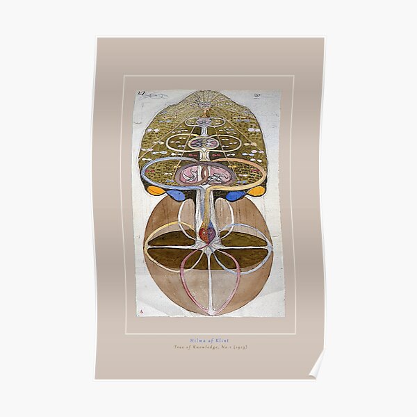 Enhanced. Hilma af Klint Painting, Tree of Knowledge, No.1 (1913), Light Poster