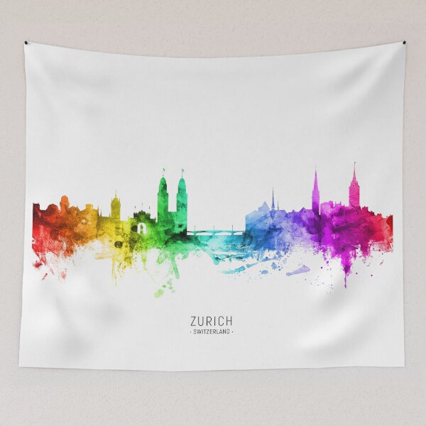 Item preview, Zurich Switzerland Skyline designed and sold by ArtPrints.