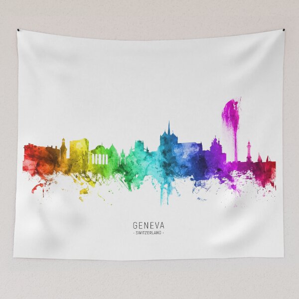 Item preview, Geneva Switzerland Skyline designed and sold by ArtPrints.