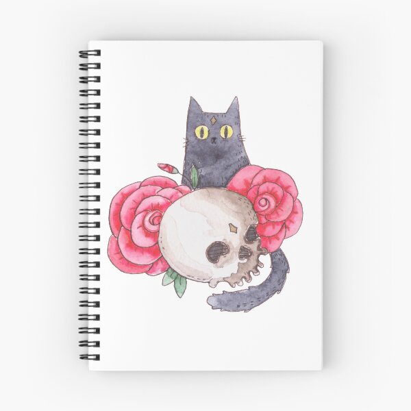 Item preview, Cat and skull designed and sold by RapiLoco.