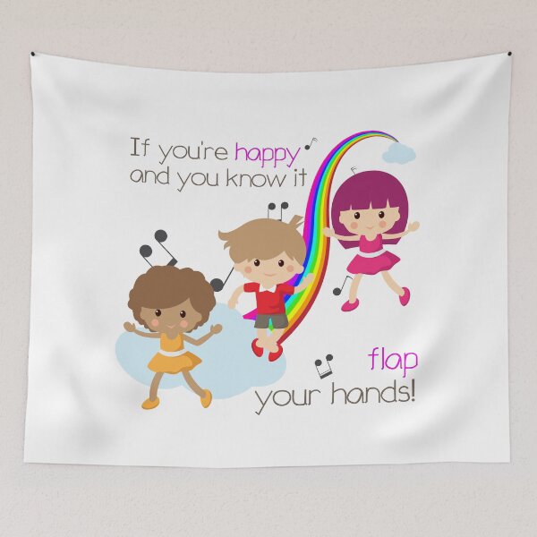 Item preview, If You're Happy Flap Your Hands designed and sold by Kirsten Uecker.