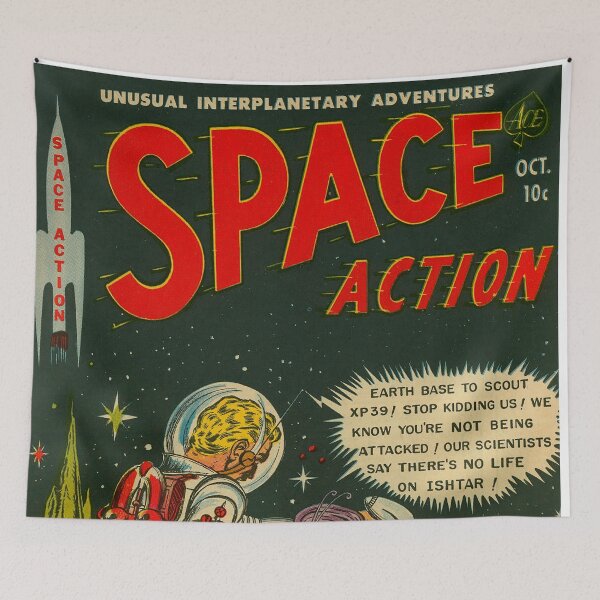 Item preview, Space Action October 1952 Ace Comics cover designed and sold by Nostrathomas66.