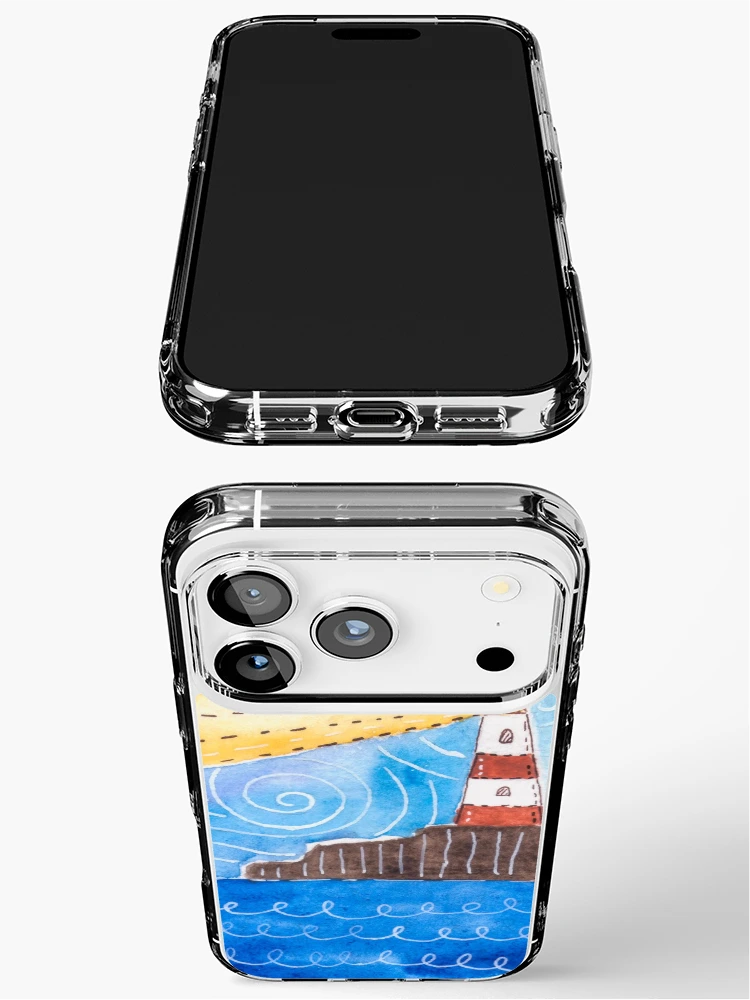 Aperçu 3 sur 5. Coque iPhone avec l'œuvre Phare créée et vendue par RapiLoco.