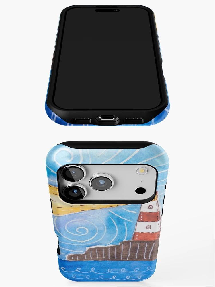 Aperçu 3 sur 4. Coque iPhone avec l'œuvre Phare créée et vendue par RapiLoco.
