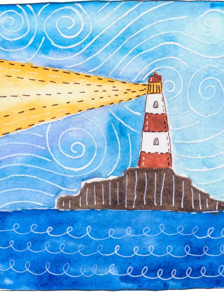 Thumbnail 3 of 3, Scarf, Lighthouse designed and sold by RapiLoco.