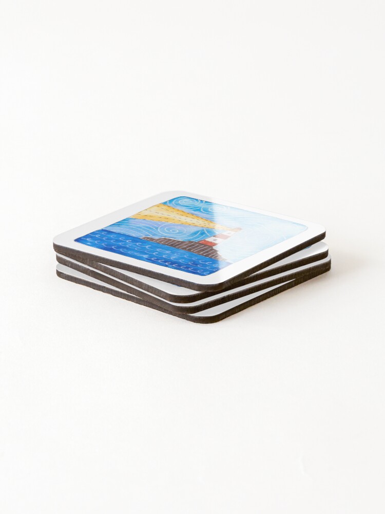 Thumbnail 4 of 5, Coasters (Set of 4), Lighthouse designed and sold by RapiLoco.
