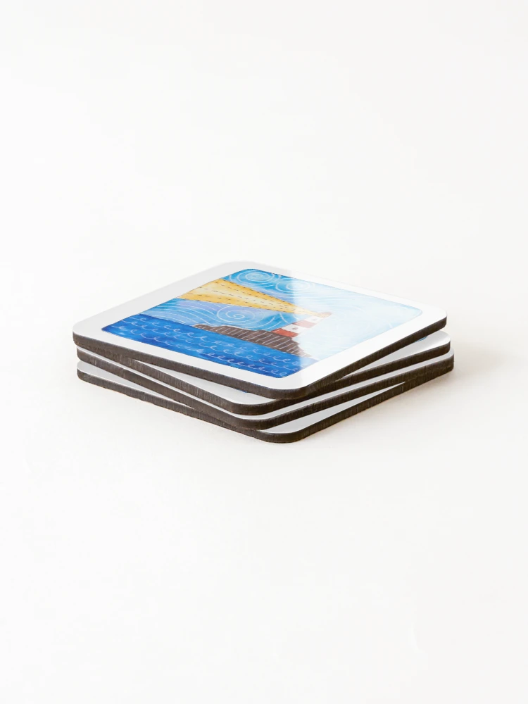 Thumbnail 4 of 5, Coasters (Set of 4), Lighthouse designed and sold by RapiLoco.