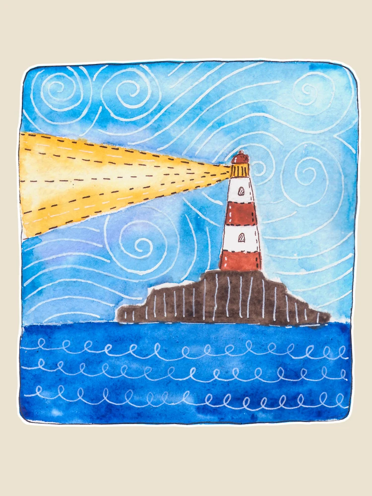 Thumbnail 4 of 4, Relaxed T-Shirt, Lighthouse designed and sold by RapiLoco.