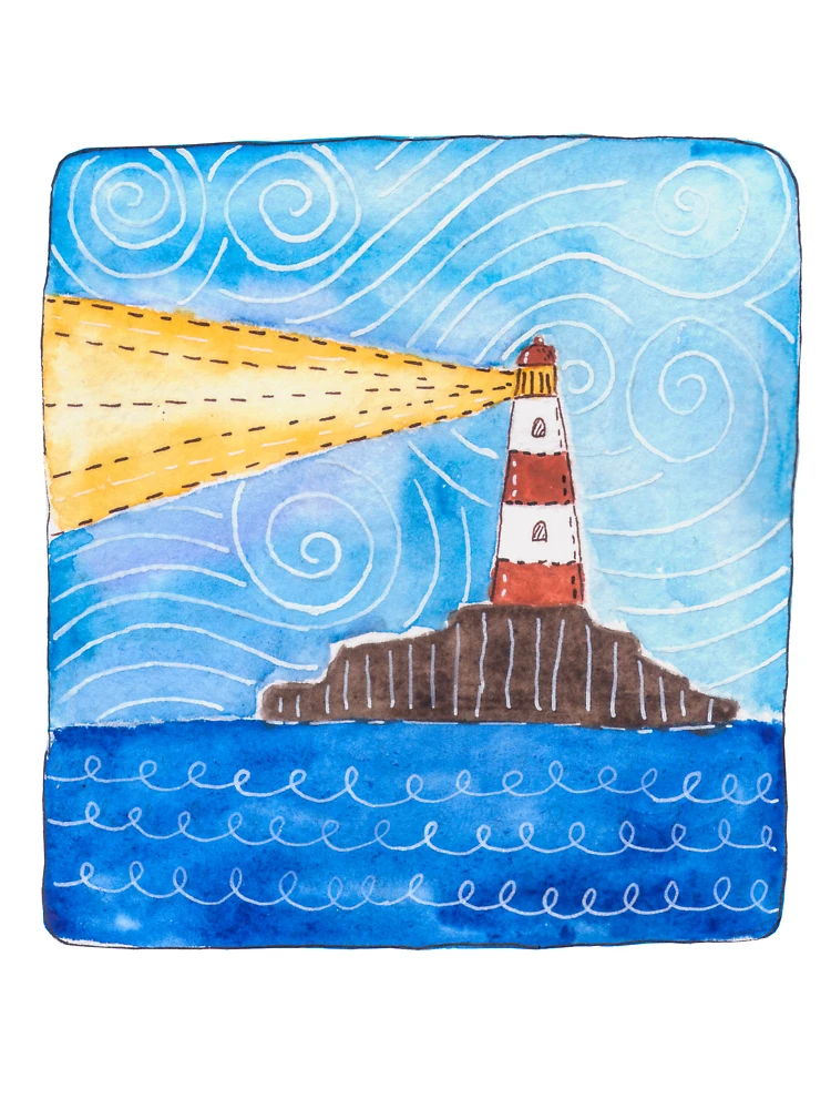 Thumbnail 4 of 4, Boxy T-Shirt, Lighthouse designed and sold by RapiLoco.