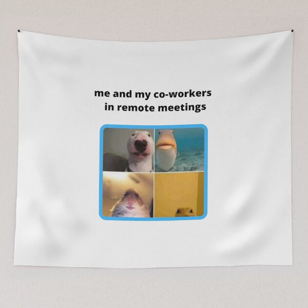 Item preview, Funny Co Workers Remote Meetings designed and sold by Voxarto.
