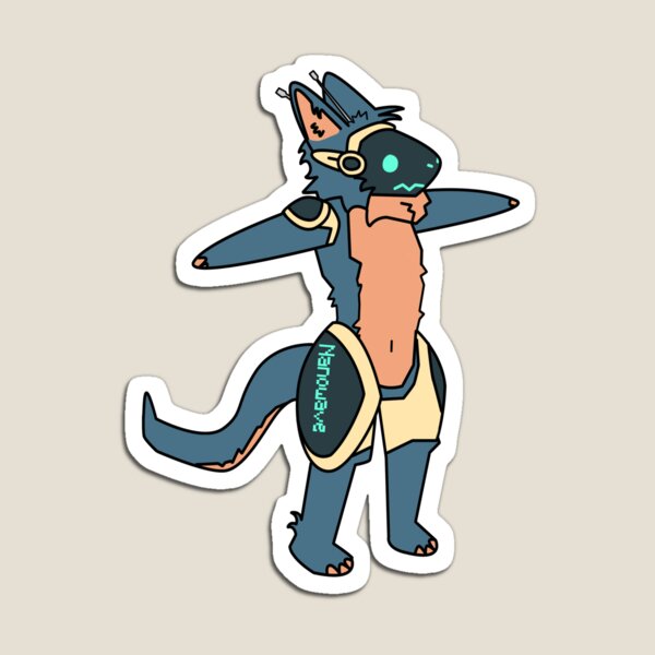 Electro Flat Colour Protogen Head Sticker for Sale by electrochoc