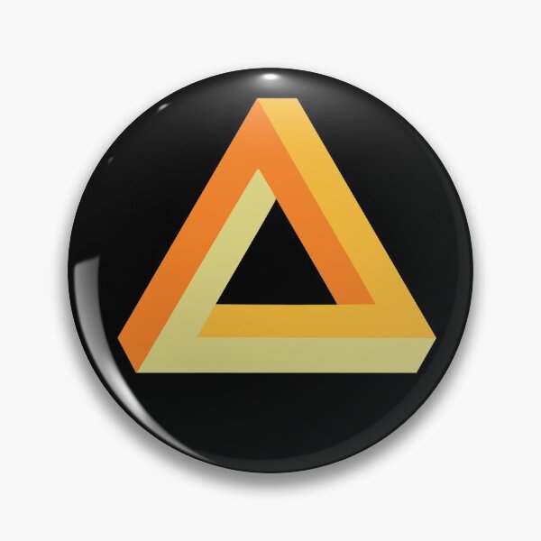 Artikelvorschau, Penrose Dreieck Orange Gold Gelb auf Schwarz entworfen und verkauft von aapshop.