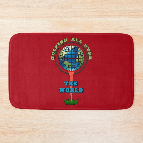 Item preview, Golfing All Over The World golf ball globe tee global play designed and sold by SolidEarthArt.
