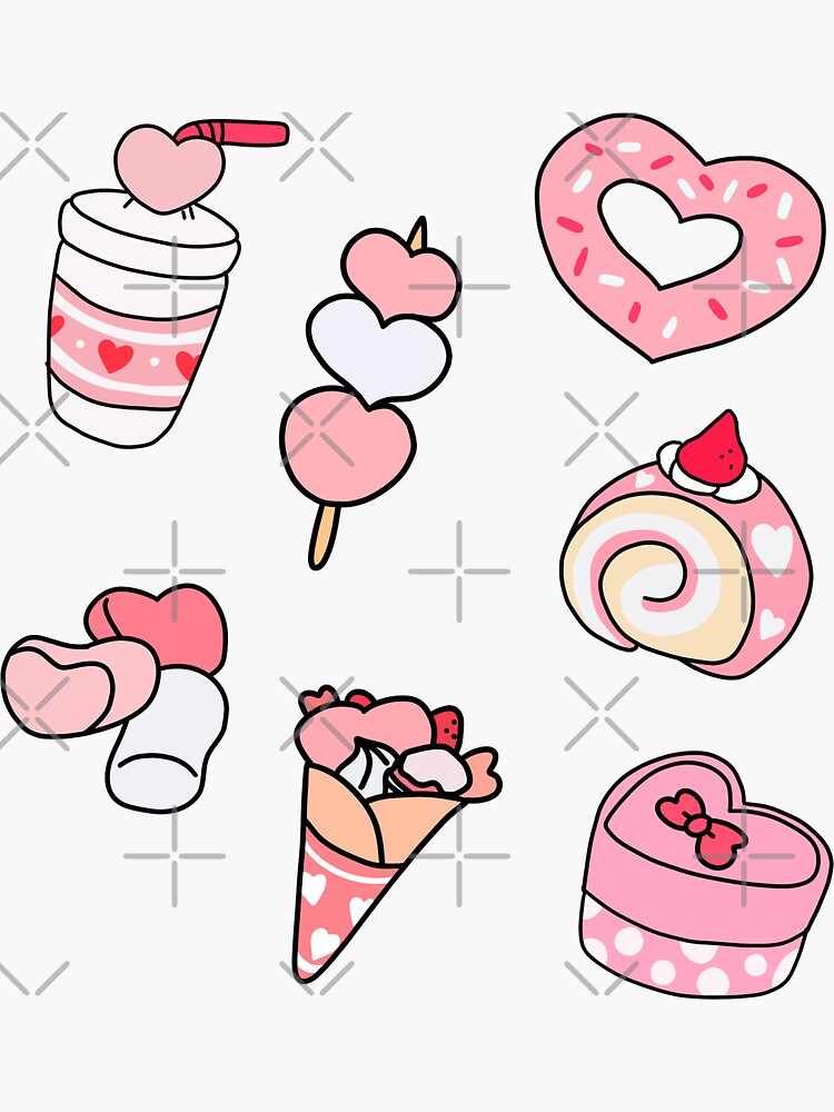 kawaii food- cute Ice cream, pink, turquoise' Sticker