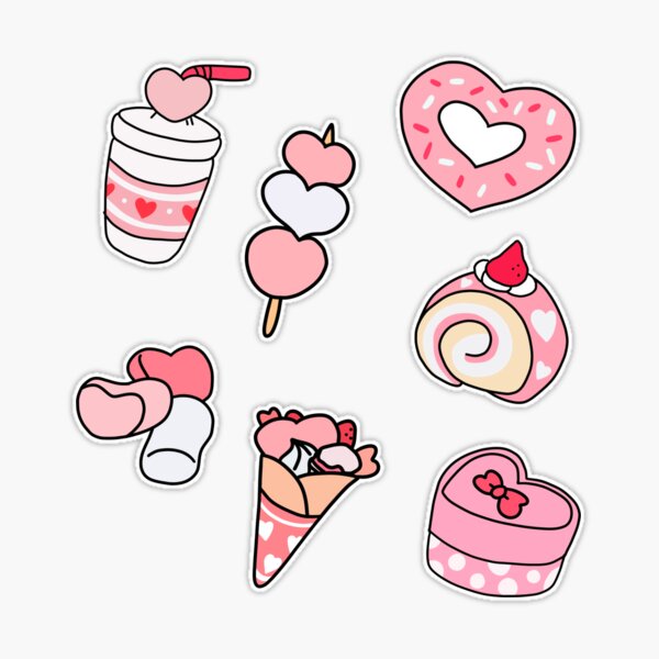 kawaii food- cute Ice cream, pink, turquoise' Sticker