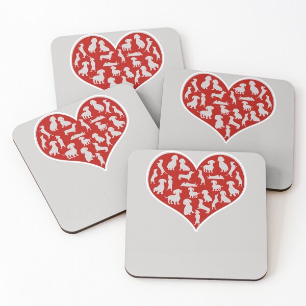 Item preview, Dachshund Hearts Valentines Day Funny Dog Valentine Gift designed and sold by GINIART.