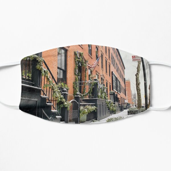 Snow Days in Brooklyn NY Flat Mask