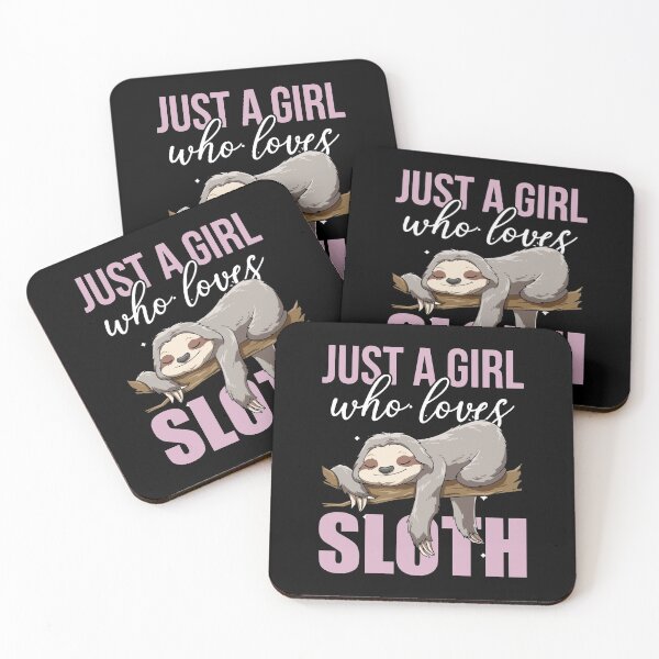 Item preview, Just A Girl Who Loves Sloths Lazy Sleeping Animal Lover designed and sold by melomedia.