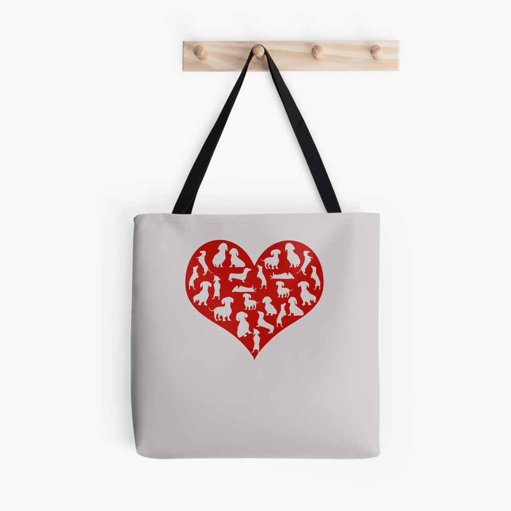 Love Heart Tote Bag Valentine's Day Tote Bag Wife Gift 