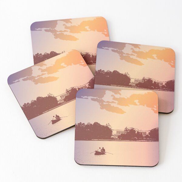Item preview, Bote de remos en el lago Sunset designed and sold by Scottees.