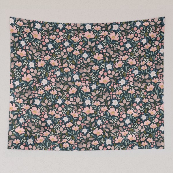 Item preview, Wild Rosa - Dark Geo Ditsy Floral designed and sold by Jenny Lemon.