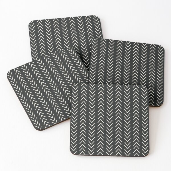 Item preview, Black and Ivory African Tribal MudCloth Textured Pattern designed and sold by thelustrous.