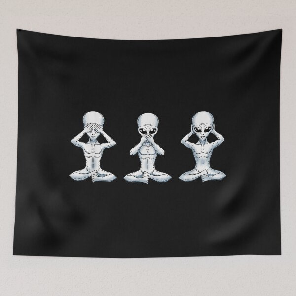 Item preview, Funny Alien See No Evil Speak No Evil Hear No Evil Space Pun designed and sold by ALISONABBOTTAU.