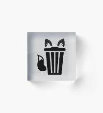 Furry Trash Icon Acrylic Block