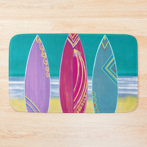 Item preview, Vintage Surf boards with bright pinks designed and sold by sueshormanart.
