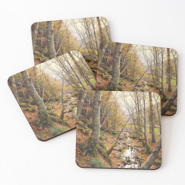 Item preview, Stream in a Forest by Autumn (1908) - Peder Mork Monsted designed and sold by SALON DES ARTS.