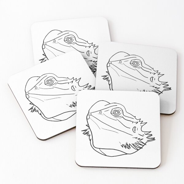 Item preview, Bearded Dragon Head Left designed and sold by PrileyRileyArt.