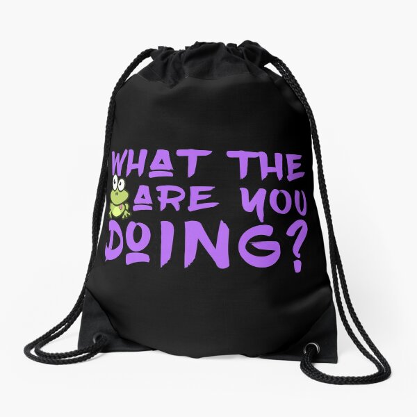 What The Frog Are You Doing Drawstring Bag by tw2us