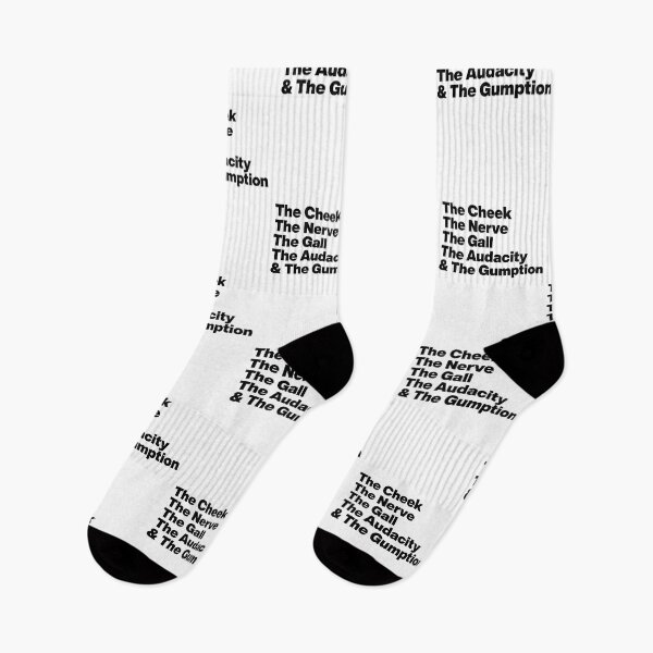 Item preview, The Cheek The Nerve The Gall The Audacity and The Gumption -Tayce Rupauls Drag Race UK - Black Text Graphic designed and sold by TypeHaus™.