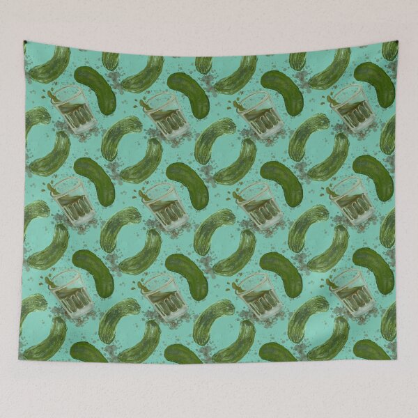 Item preview, Pickleback Pattern in Aqua  designed and sold by SaltCitySage.