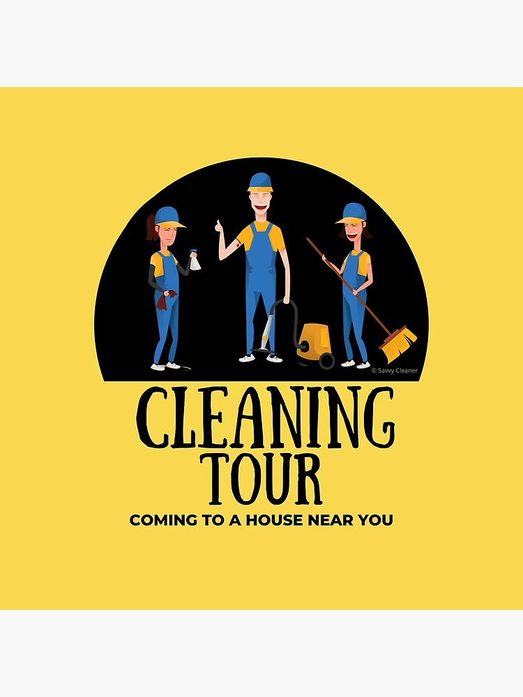 Thumbnail 4 of 4, Pillow, Cleaning Tour Fun Housekeeping Vacuum Broom Spray Bottle Humor designed and sold by SavvyCleaner.
