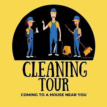 Artwork thumbnail, Cleaning Tour Fun Housekeeping Vacuum Broom Spray Bottle Humor by SavvyCleaner