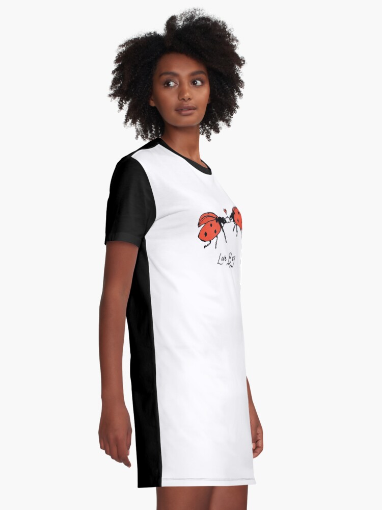 Alternate view of Love Bug, two ladybirds in love. Graphic T-Shirt Dress