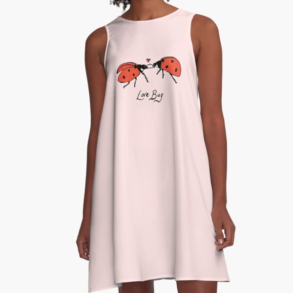 Love Bug, two ladybirds in love. A-Line Dress