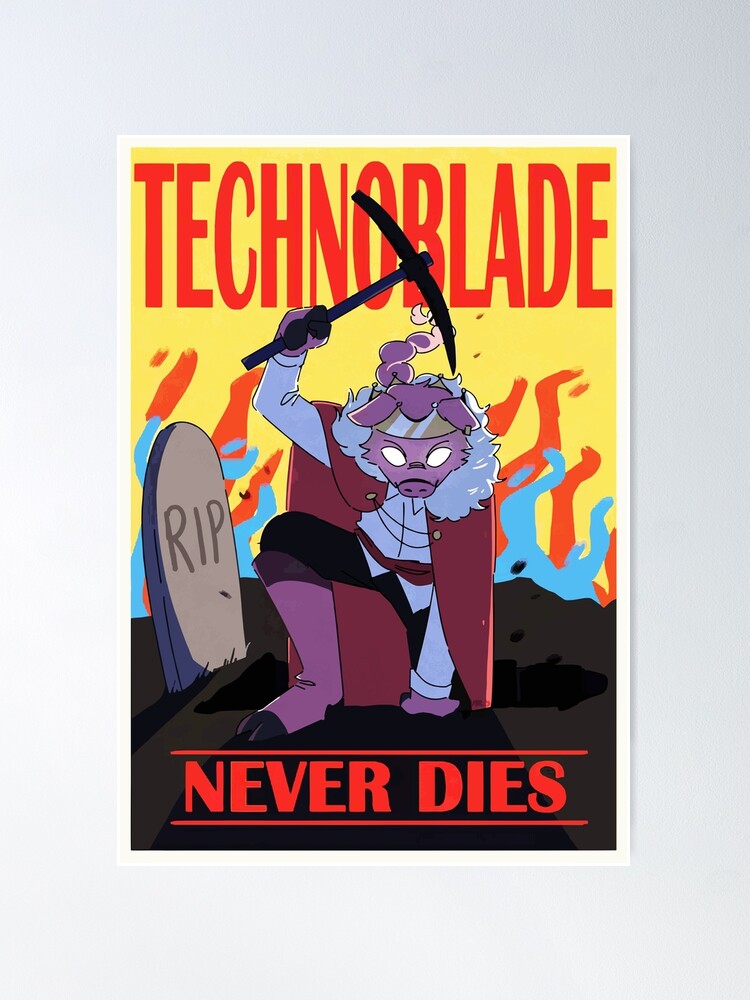 shvieiart Wall Decor Sign - technoblade Never Dies Games Poster