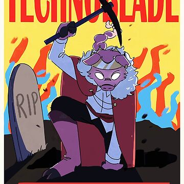 Technoblade Never Dies, an art print by Ruby Pearlmoon - INPRNT