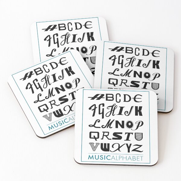 Item preview, Music brands alphabet A to Z designed and sold by BlimeyPrints.