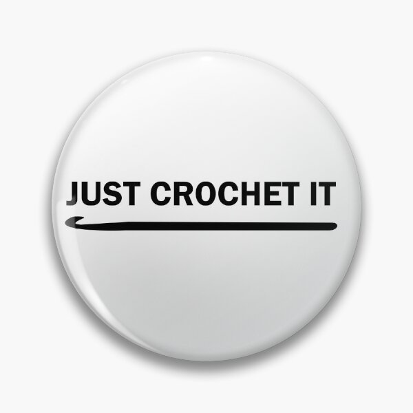 Item preview, Minimalist Classic Crochet design - Just crochet it black typography, black crochet hook designed and sold by Deegital18.
